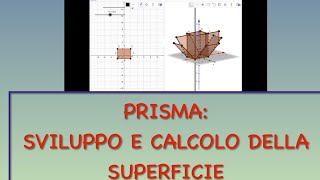 Prisma sviluppo e calcolo della superficie laterale e totale [upl. by Enomis20]