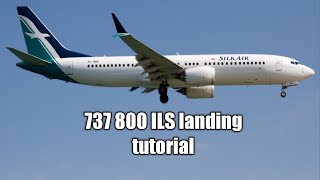 X plane 11  737  800 ILS landing tutorial [upl. by Suoirtemed]