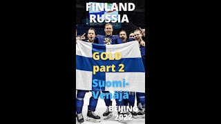 Suomi  Venäjä Jääkiekko Beijing 2022 ICE HOCKEY FinlandRussia PART 2 With TEXTS [upl. by Atiniv]