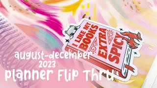 Planner Flip Thru  Erin Condren  August  December 2023 [upl. by Festa]