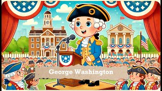 George Washington  Fun Kids Song  Learn About the First President [upl. by Leffert]