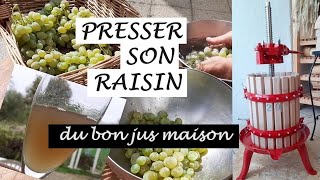 Faire son jus de raisin au pressoir mécanique 🍇 [upl. by Nirro]