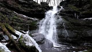 Jerry Run Falls  Bohen Run Falls  Pine Creek Gorge Natural Area  Tioga County  Pennsylvania [upl. by Chemesh]