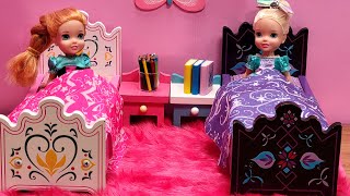 Go to bed  Elsa amp Anna toddlers  bedtime  breakfast morning routine  Barbie dolls [upl. by Sill]