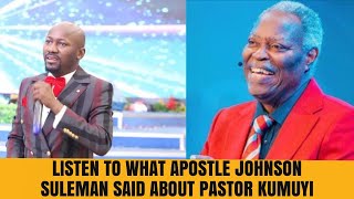 Nobody was expecting Apostle Johnson Suleiman to say this about pastor Kumuyi  DCLM [upl. by Callery]