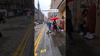 Scottish Bagpiper Traditional Music Near Edinburgh Castle [upl. by Hanimay299]