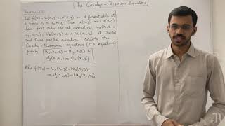 Lec 02  The Cauchy Riemann Equations and Differentiability with examples  Complex Analysis  Tamil [upl. by Neztnaj]