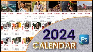 Wall Calendar 2024 Free Psd Templates  Free 2024 Calendar PSD Templates [upl. by Tisha]