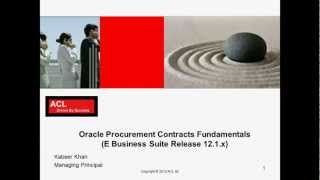 Oracle Procurement Contracts Fundamentals Training  Lesson 1  Introduction [upl. by Llerahc]