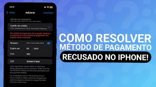 SEU MÉTODO DE PAGAMENTO FOI RECUSADO APP STORE  RESOLVIDO [upl. by Filberte902]