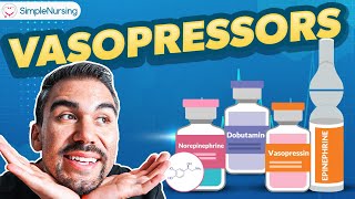 Vasopressors Drugs  Epinephrine Norepinephrine Vasopressin Dobutamine Dopamine [upl. by Cooperstein]