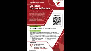 Transnet Specialist Commercial Bursary [upl. by Elroy535]