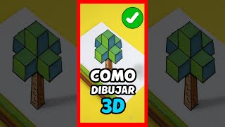 ✅ Dibujos 3D  Como Dibujar un ARBOL en 3D Facil🔴 [upl. by Ojahtnamas968]