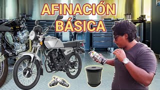 AFINACIÓN BÁSICA A FT 150 CAMBIO DE ACEITE FILTRO DE AIRE Y BUJÍA 150 a 125 cc [upl. by Yrian]