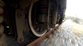 A train wheel running on a jointed track [upl. by Ailisec]