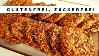 Gesunde Kekse aus 3 Zutaten Vegane Kekse ohne Zucker ohne Gluten [upl. by Ahtimat]