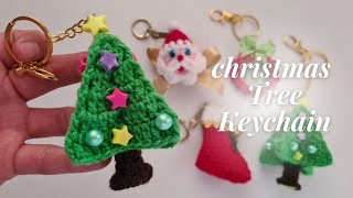 Arbolito de Navidad porta llaves en CROCHET  Llaveros navideños  Crochet keychain tree [upl. by Rilda]