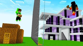 Troleé a mi ENEMIGO con CASA LISTA en la BATALLA DE CONSTRUCCIÓN de MINECRAFT [upl. by Mlehliw462]