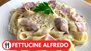 FETUCCINI ALFREDO CON POLLO  RECETA FACIL Y DELICIOSA [upl. by Enibas]