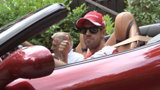 RIDE WITH VETTEL DRIVING FERRARI CALIFORNIA [upl. by Ardnuaet]