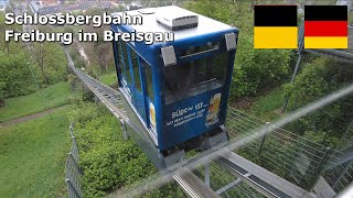 Schlossbergbahn Freiburg im Breisgau Apr 2024 4K germany funicular freiburg [upl. by Elleryt591]