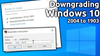 Downgrading Windows 10 2004 to 1903 [upl. by Arron379]