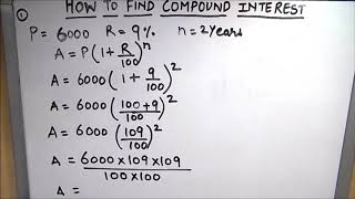 How to find compound interest  How to calculate compound interest using formula [upl. by Tinaret337]