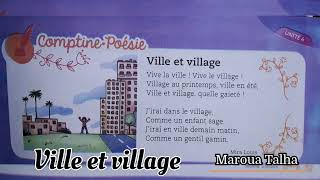 Ville et village unité4 mesapprentissagesenfrançais comptine poésie page51 maroua talha [upl. by Winograd]