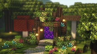 Minecraft 🟪🌼 Aesthetic Nether Portal Tutorial  Mizunos 16 Craft Resource Pack [upl. by Hill]