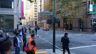 Red Bull F1 Car in Downtown San Francisco 03 Drive by [upl. by Alister]