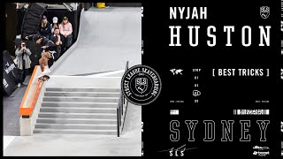 Nyjah Hustons 3rd Place Finish at SLS Sydney  Best Tricks [upl. by Hahsia]