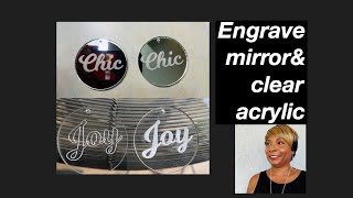 How To Engrave MirrorampClear Acrylic 28 [upl. by Odyssey]