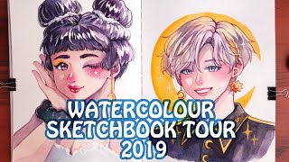 Watercolor Sketchbook Tour 2019 [upl. by Akelahs]