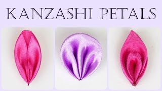 How to make kanzashi petals I Flower petals tutorial [upl. by Ssirk]