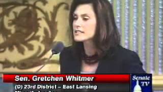 Senator Gretchen Whitmer Challenges Republicans on Education Budget [upl. by Aicats]