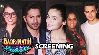 Badrinath Ki Dulhania Screening  Full HD Video  Varun Alia Arpita Mandana [upl. by Geraldina]