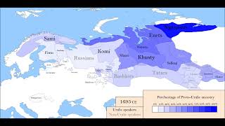 The History of Uralic Peoples Percentage of ProtoUralic Ancestry Every Year 3500 BCE  2023 CE [upl. by Pages195]