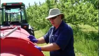 Calibrating the air on an airblast sprayer [upl. by Eisnyl]