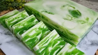 RESEP PUDING CANTIK DAN SEDERHANA PUDING SANTAN PANDAN [upl. by Olmsted]