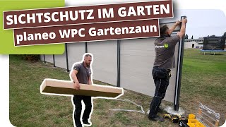 Sichtschutzzaun aufbauen im Garten mit Hanglage [upl. by Kenward437]