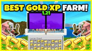 BEST GOLD AND XP FARM EVER VERY FAST In Minecraft Bedrock 121 [upl. by Eninej]