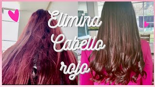 Como quitar el CABELLO ROJO fácil y rápido en casa ❤️ [upl. by Teplica418]