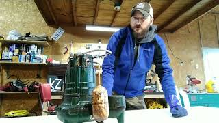 Zoeller 267 Sewage Ejector Pump rebuild [upl. by Whitelaw]