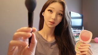 ASMR Doing Your Makeup Fast No Talking Layered Sounds 🍑 [upl. by Aseen]