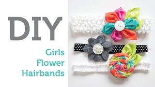 DIY Flower Hair Bands [upl. by Harvie58]