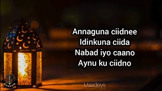 HEES  Nabad Iyo Caano Aynu Ku Ciidno  Habboon Cabdullaahi Faarax  Original  Lyrics [upl. by Anilev]