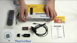 DVBT Stick TechniSat AirStar TeleStick 2 USB Unboxing in Deutsch  German [upl. by Tterab]