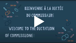 The Commissioners Dictation 2023  La dictée du commissaire 2023 [upl. by Yhotmit]