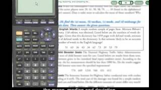 TI8384  Using 1 Var Stats to Find Mean and Standard Deviation [upl. by Reppep]