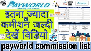 Payworld commission chartpayworld commission list payworld commission detail kitna मिलेगा चेककरें [upl. by Eindys]